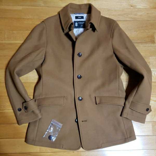 極美品 Lサイズ SUPER140 シップス ウールコート キャメル ブラウン
