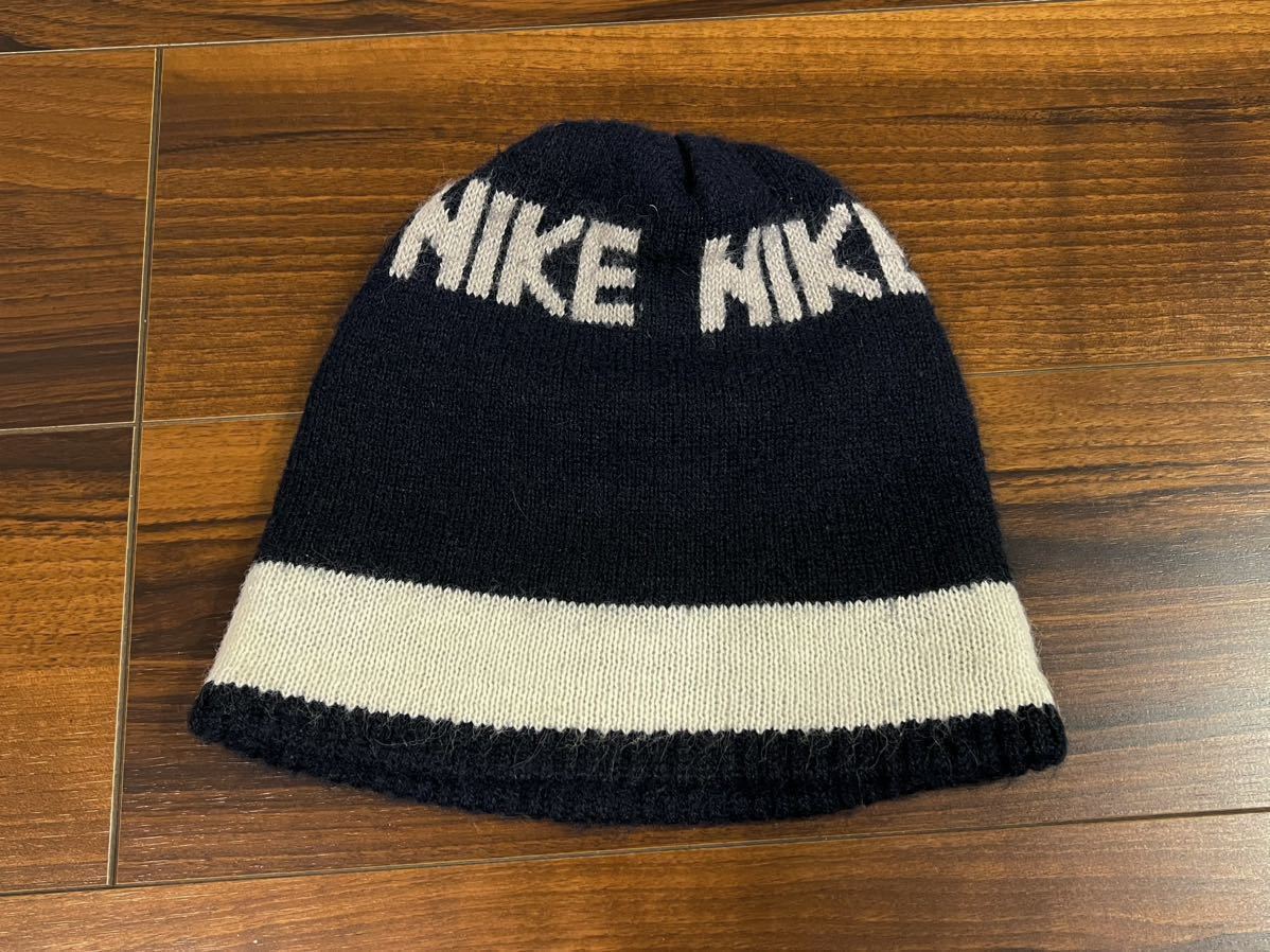 80s ゴツナイキ ワッチキャップ② 紺タグ USA製 ブラック美品 