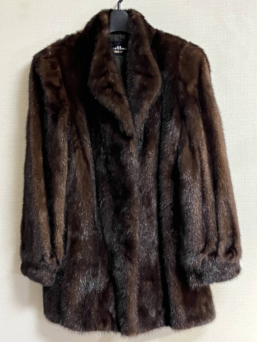 JULIAN Partina/ジュリアンパルティーナ 　ミンクコート　858078　C-10　サイズ:11号　カラー:濃茶系　　美品　　