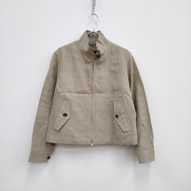 3-0207M♪ MARGARET HOWELL LINEN POPLIN 578-2125001 スイングトップ ジャケット ブルゾン 2021年 ベージュ マーガレットハウエル 208830