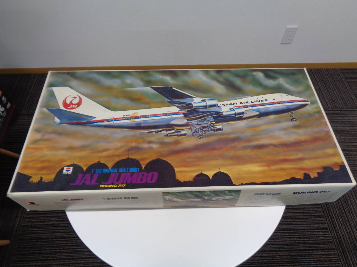 未組立て プラモデル NITTO 1/100 BOEING 747 JAL JUMBO 日航 ジャンボ