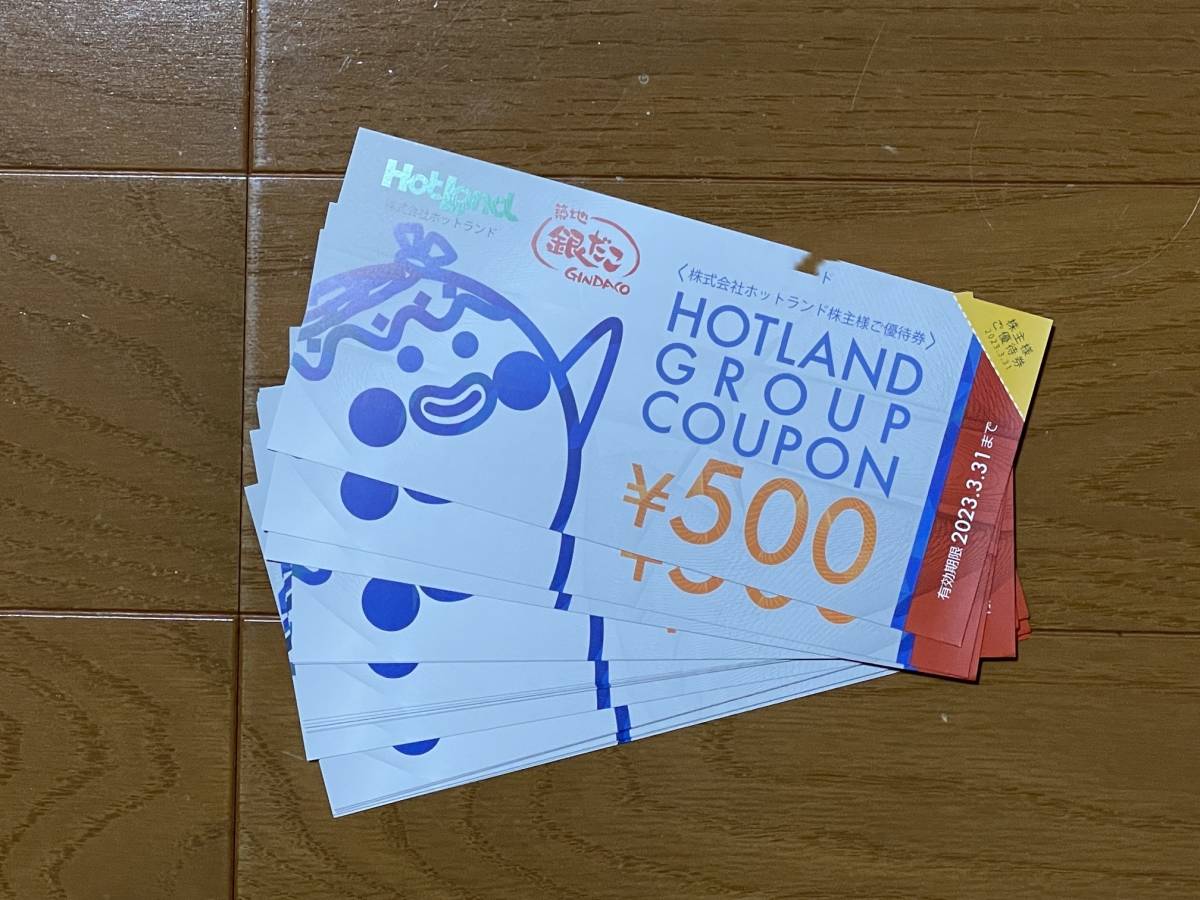 【銀だこ】ホットランド株主優待券10，000円分（送料無料）