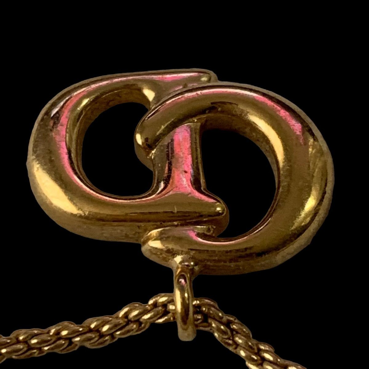 ネックレス Dior ディオール CDロゴ Christian ゴールド ライン 