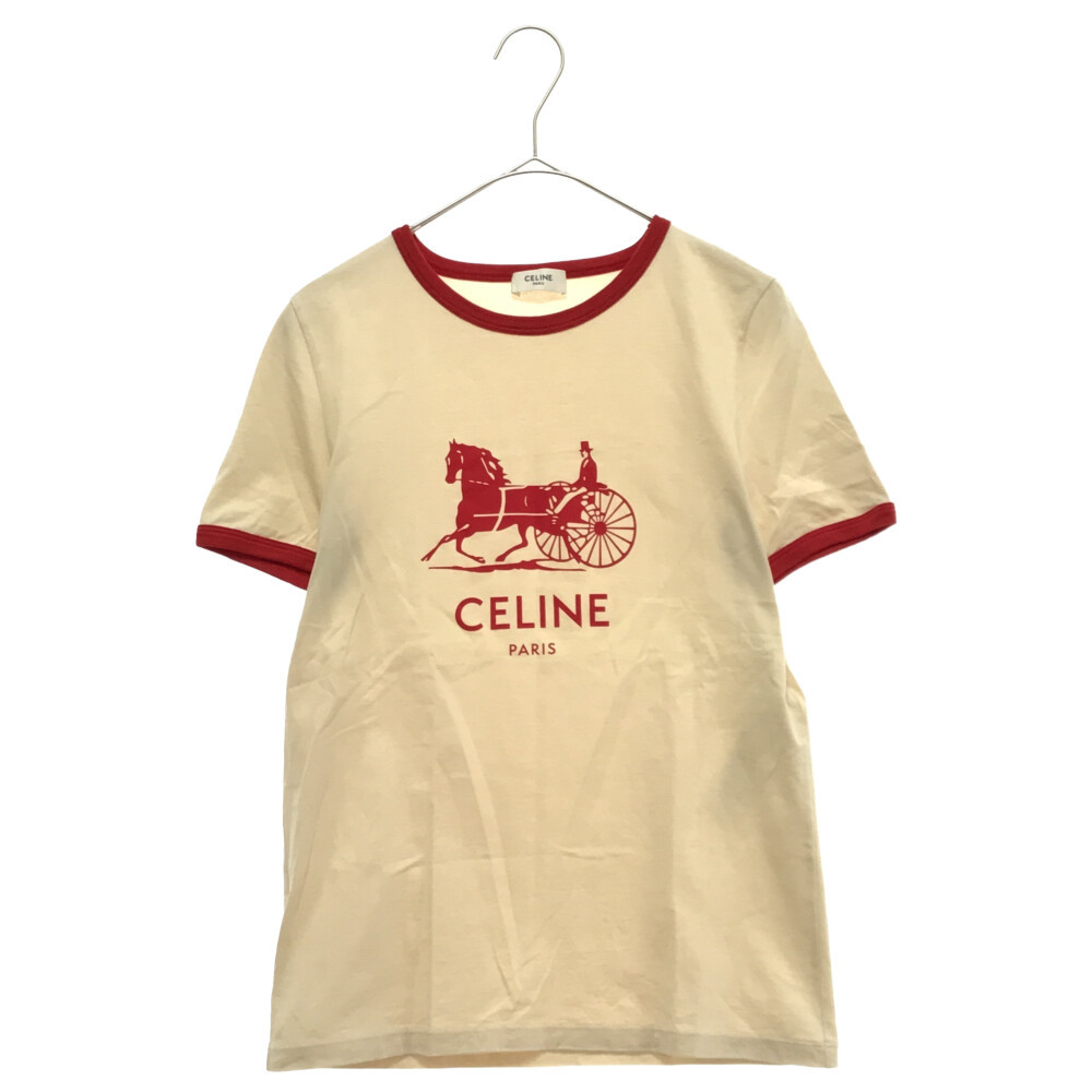 新作入荷，本物保証 セリーヌ サルキーロゴプリント半袖Tシャツ アイボリーホワイト レディース 2X575671Q(セリーヌ)｜売買されたオークション情報、yahooの商品情報をアーカイブ公開 - オークファン その他