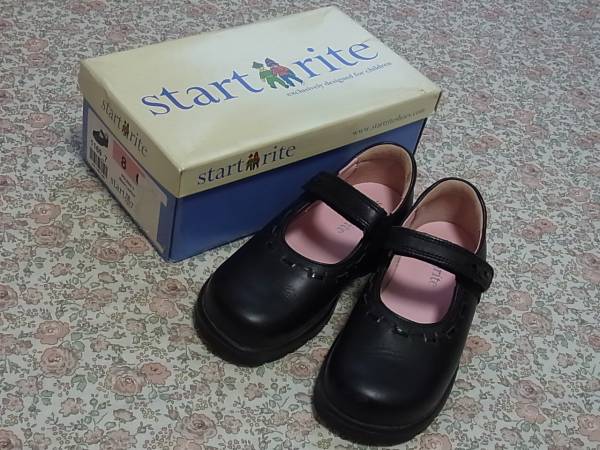 start rite USED 15cm UK8 ストラップ お受験に 黒 検ボンポワン