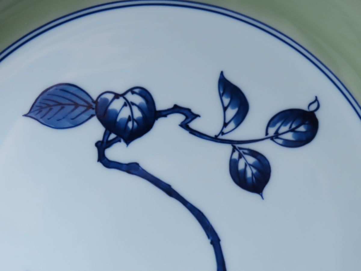 青磁木の葉文 Tiffany 源 館林源右衛門 Tiffany源 希少品 ティファニー