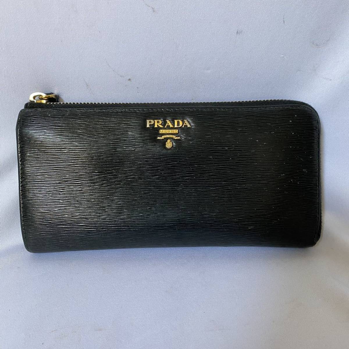 ▽【1円スタート】プラダ PRADA サフィアーノ1ML 183 L字ファスナー 