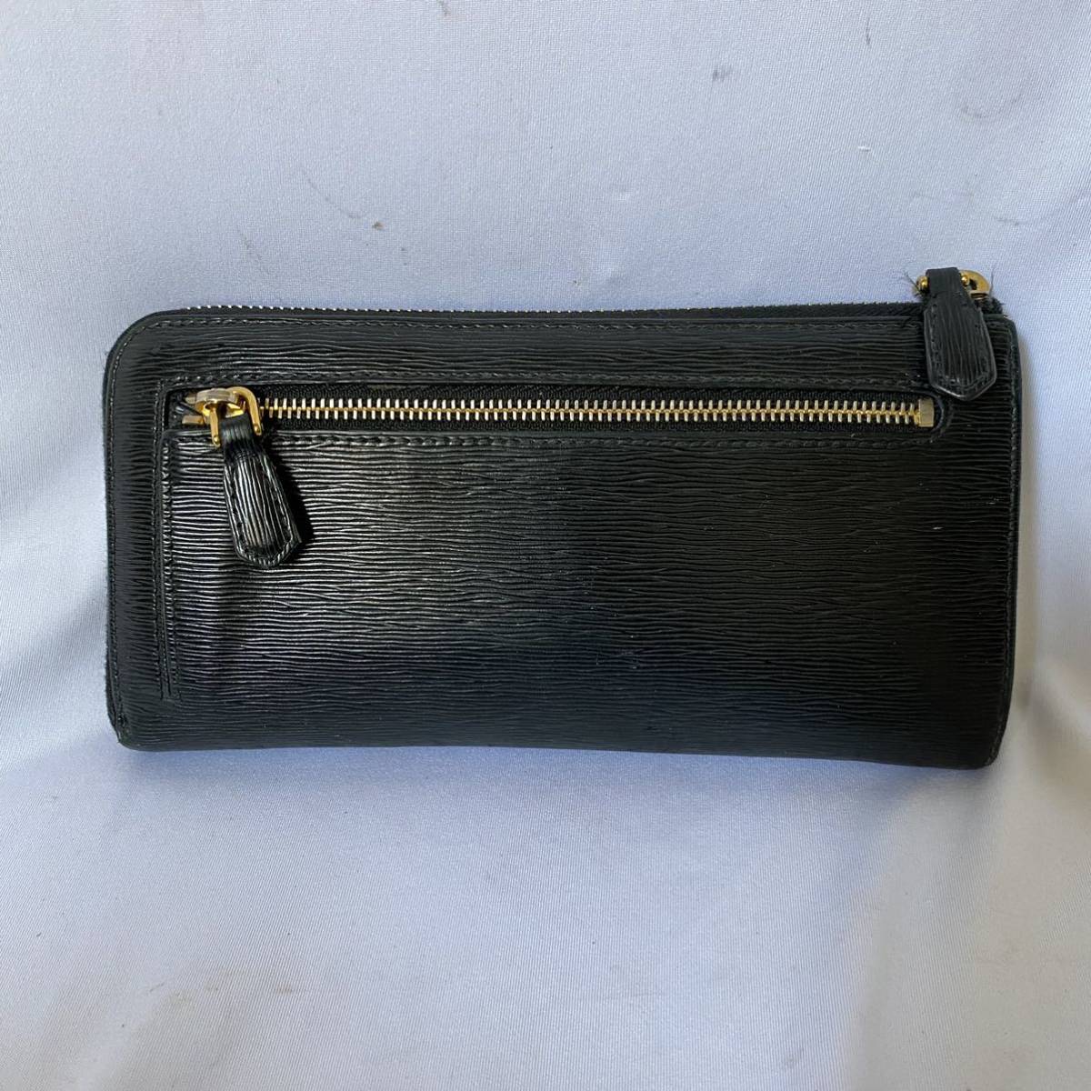 ▽【1円スタート】プラダ PRADA サフィアーノ1ML 183 L字ファスナー 