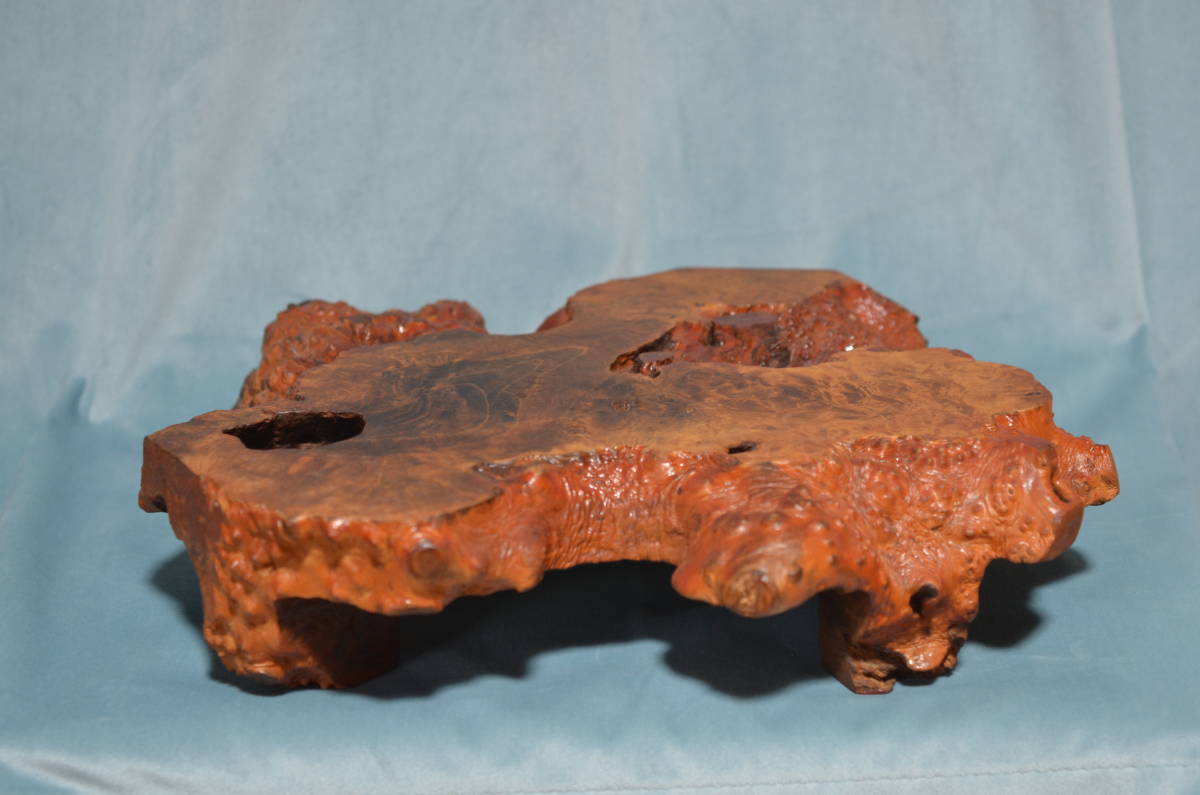 希少 花梨瘤 瘤杢 コブ 木製 花台 飾り台 盆栽台 天然木無垢 瘤