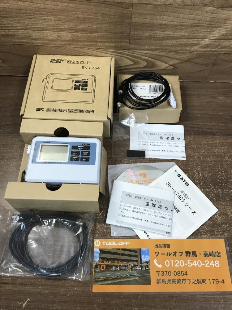 全国無料，セール 002 ジャンク品 佐藤計量器 記憶計 温湿度ロガー SK-L754 SK-L754-2 詳細不明の為ジャンク扱い 高崎店(環境測定器)｜売買されたオークション情報、yahooの商品情報をアーカイブ公開 - オークファン 環境測定器