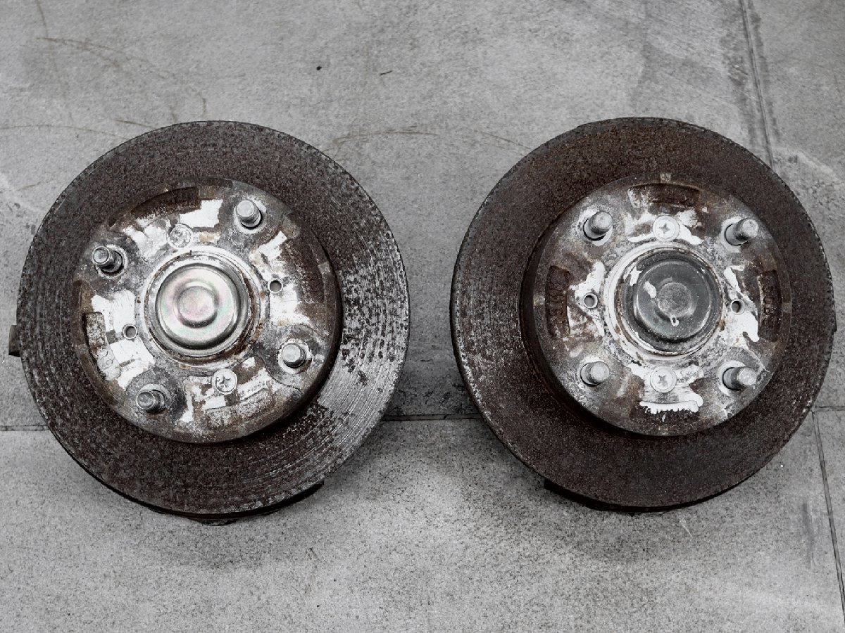 スズキ カプチーノ EA11R 純正 フロント ナックル ハブ 左右 ディスローター付き ※ 230mm 4穴 PCD：114.3 ベンチレーテッド ABS無し