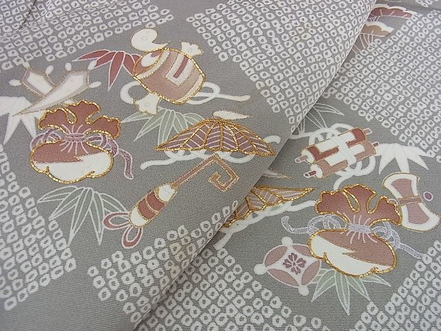 駒刺繍 仮 金糸 几帳飛鶴吉祥花文 総刺繍 花美人着物□豪華黒留袖 絽 