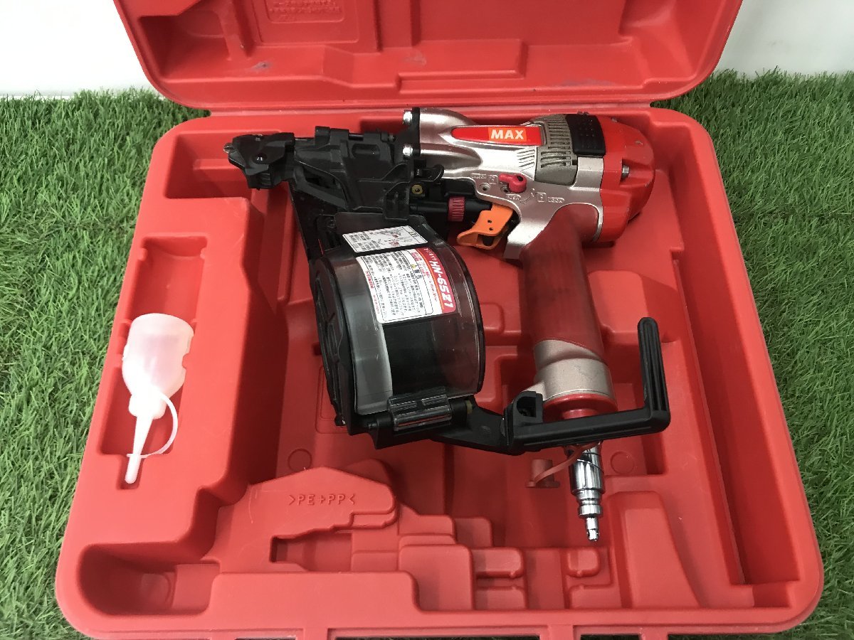 MAX釘打ち機 HN-65Z1 接合金物用 高圧65㎜ 黒・赤 ケース付き
