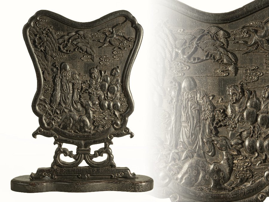  中国 唐木 彫刻 硯屏(木工、竹工芸)｜売買されたオークション情報、yahooの商品情報をアーカイブ公開 - オークファン 木工、竹工芸