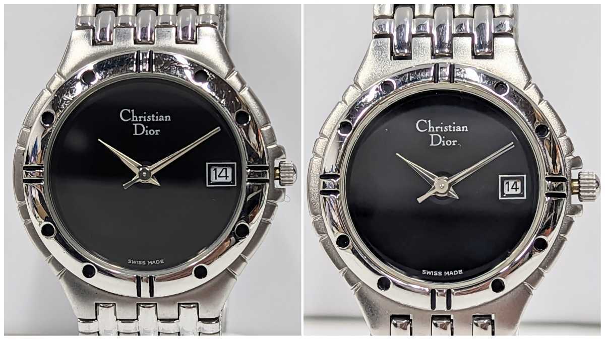 ■【稼働品】【ペア】Christian Dior クリスチャン ディオール メンズ レディース ペア 3023 3023 クオーツ ヴィンテージ デイト