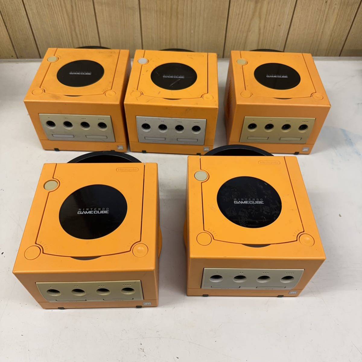 ジャンク(必ず説明文を読んでください) ニンテンドーゲームキューブ　オレンジ　本体5台セット(DOL-001 )