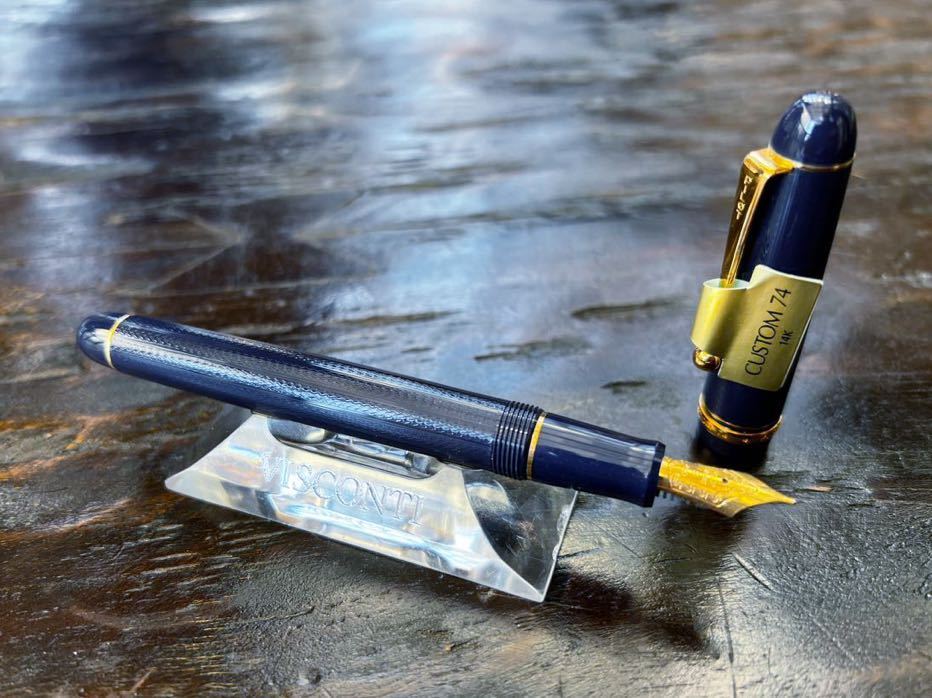 PILOT CUSTOM74 Dark-Blue 網目 万年筆 字幅FM PILOT CUSTOM74 Dark