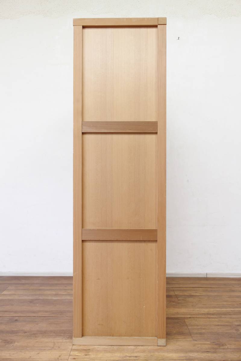 美品 杉 無垢 網代 茶水屋 置水屋 茶道具 煎茶棚 茶箪笥 置炉 引戸 和