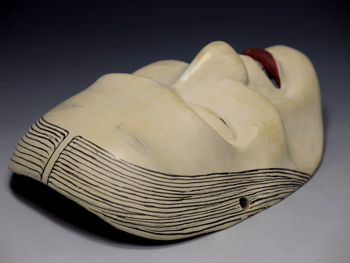 木彫能面 女面 女系 木製 彩色 能楽 能 狂言 東洋彫刻 日本美術 248 木彫