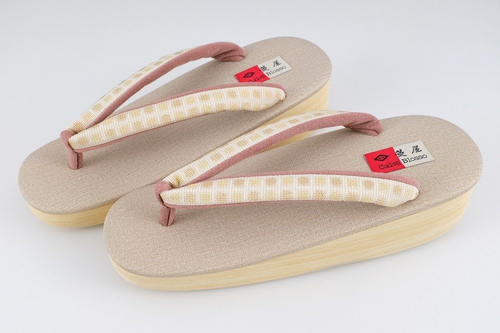 【1円～！！】新品■カフェ草履■ 丹後ちりめん プリズム生地使用 菱屋謹製 カレンブロッソ Ｌサイズ 1-195