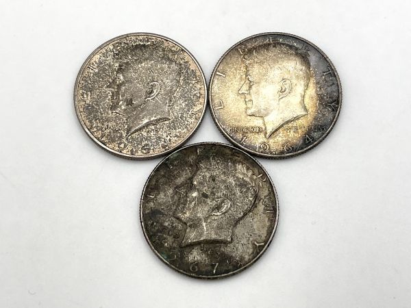 1964年 ケネディ ハーフダラー 銀貨 2枚セット② ケネディハーフダラー 0 銀貨 アメリカ 安い商品を ケネディ 1964年