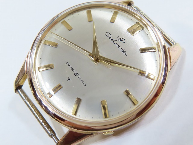 ★セイコー 初期型マチック 30石 総金張り 純正バネ棒付 オートマ アンティーク 現状中古品★