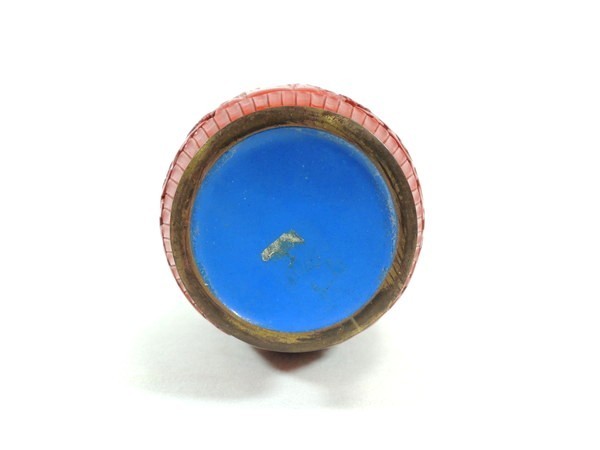 中国美術/堆朱/彫漆内七宝細密唐草花文花瓶/飾壺/花器/花入/細密彫刻