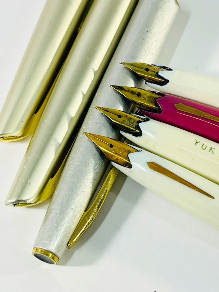 ◇1円☆ペン先18K14K 万年筆4本セット☆PLATINUM 他 万年筆750