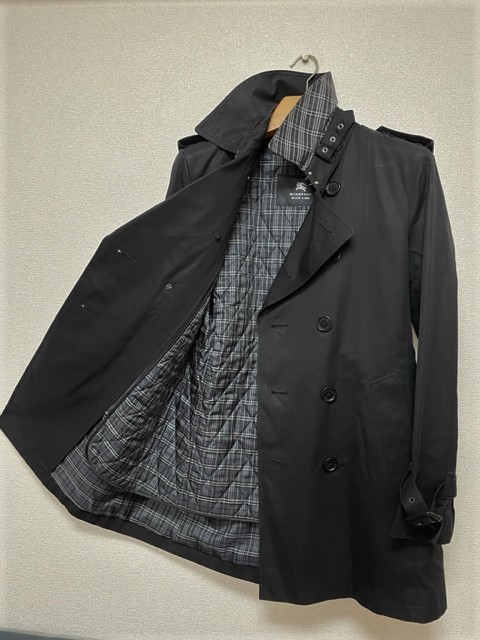 BURBERRY BLACK LABEL バーバリーブラックレーベル ライナー付ダブルトレンチコート 3シーズン着回せます！