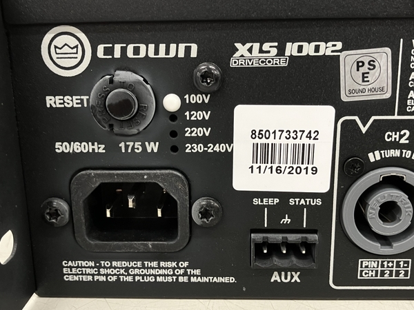 XLS1002 クラウン CROWN XLS パワーアンプ Crown | 映画音響用パワー