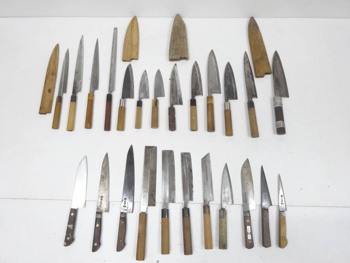 正本包丁 24本 まとめて 料理包丁 調理包丁 万能包丁 和包丁 など ジャンク　M1501