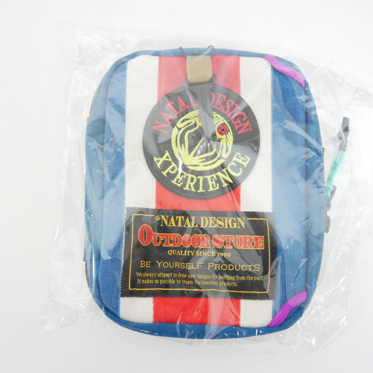 【1円】未使用 国内正規 NATAL DESIGN ネイタルデザイン LISENCE POUCH ライセンスポーチ ND-BP-052 RETRO STRIPE レトロストライプ F