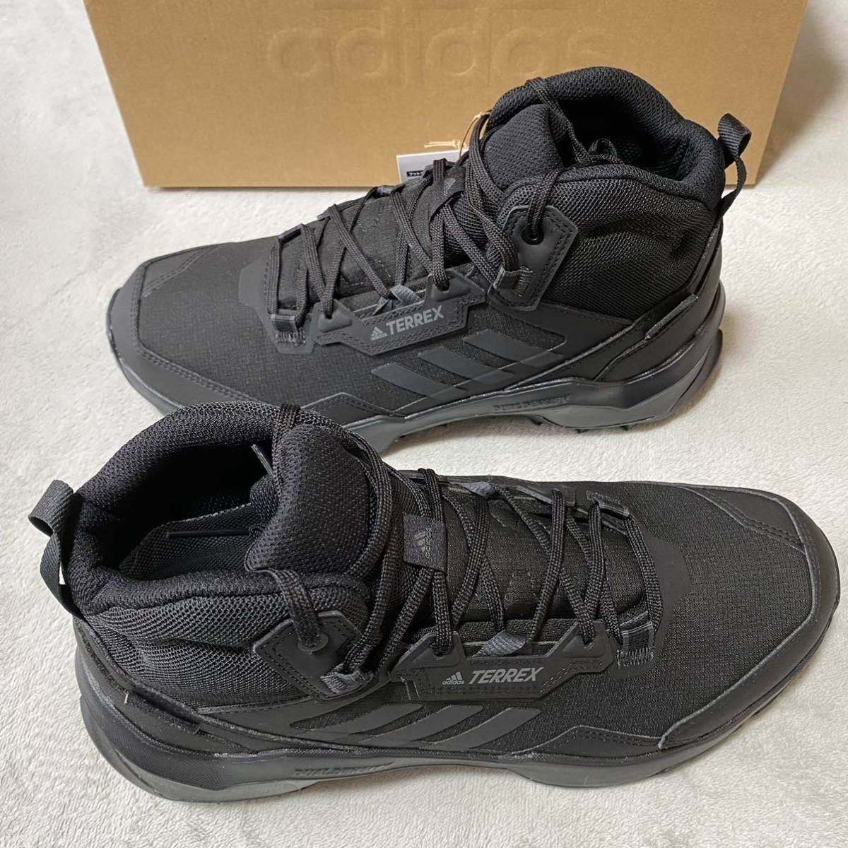 新品 GORE-TEX adidas TERREX AX4 MID GTX テレックス ゴアテックス 正規品 黒 27.5 US9.5 トレッキングシューズ ミッドカット ハイキング