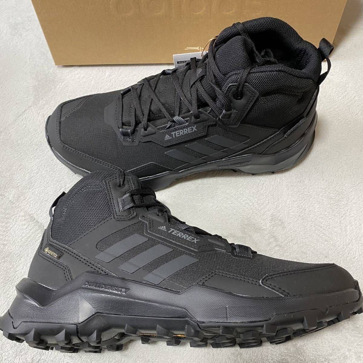 新品 GORE-TEX adidas TERREX AX4 MID GTX テレックス ゴアテックス 正規品 黒 27.5 US9.5 トレッキングシューズ ミッドカット ハイキング