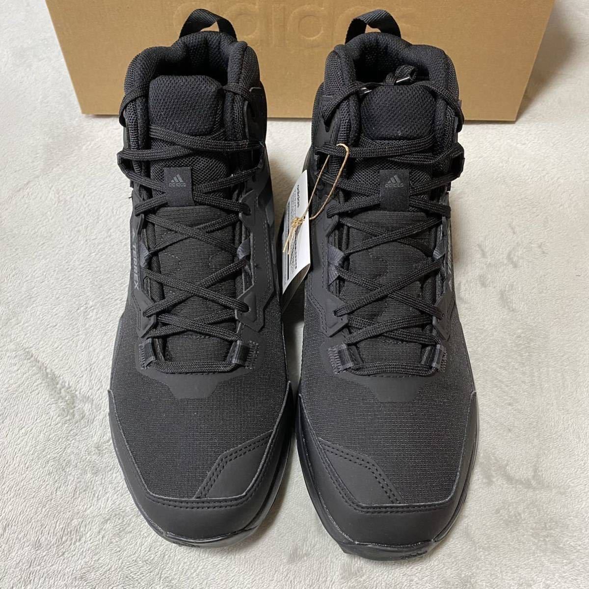 新品 GORE-TEX adidas TERREX AX4 MID GTX テレックス ゴアテックス 正規品 黒 27.5 US9.5 トレッキングシューズ ミッドカット ハイキング