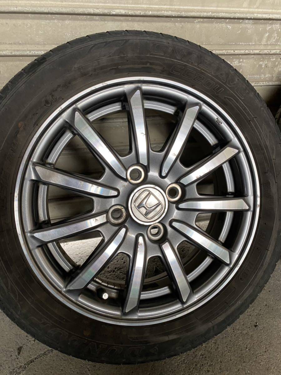 155/65R/14 ホンダ N-WGNカスタム 純正ホイール バリ溝タイヤ付き