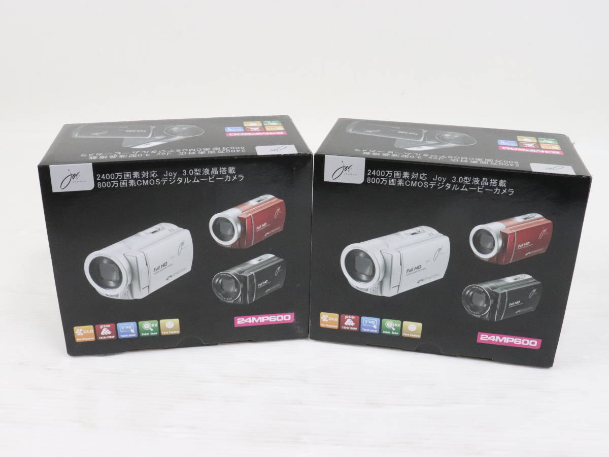 1円～★未開封・未使用品★JOYEUX ジョワイユ 18MGC-BK ビデオカメラ デジタルムービーカメラ まとめて2点セット まとめ売り L129