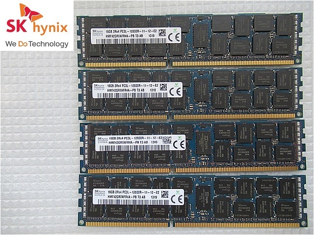 【今週のサーバー向けメモリ】SKhynx 2R*4 PC3L-12800R-11-12-E2 16GB×4枚　合計64GB