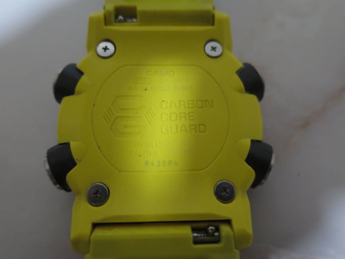 カシオ G-SHOCK カーボンコアガード構造 GA-2000 ブラック/イエロー 