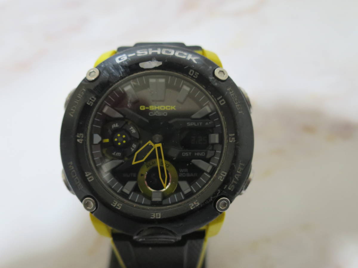 カシオ G-SHOCK カーボンコアガード構造 GA-2000 ブラック/イエロー 