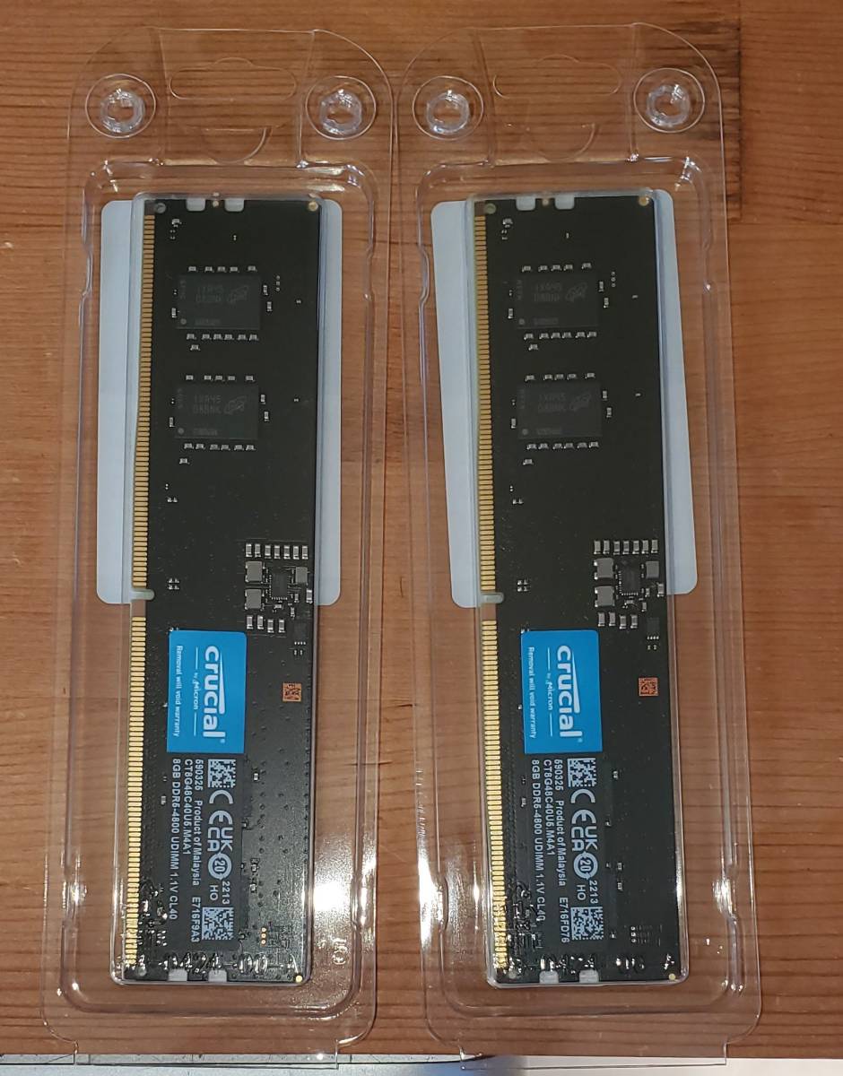 607 新品 Crucial（クルーシャル） PC5-38400(DDR5-4800) 16GB（8GB×2