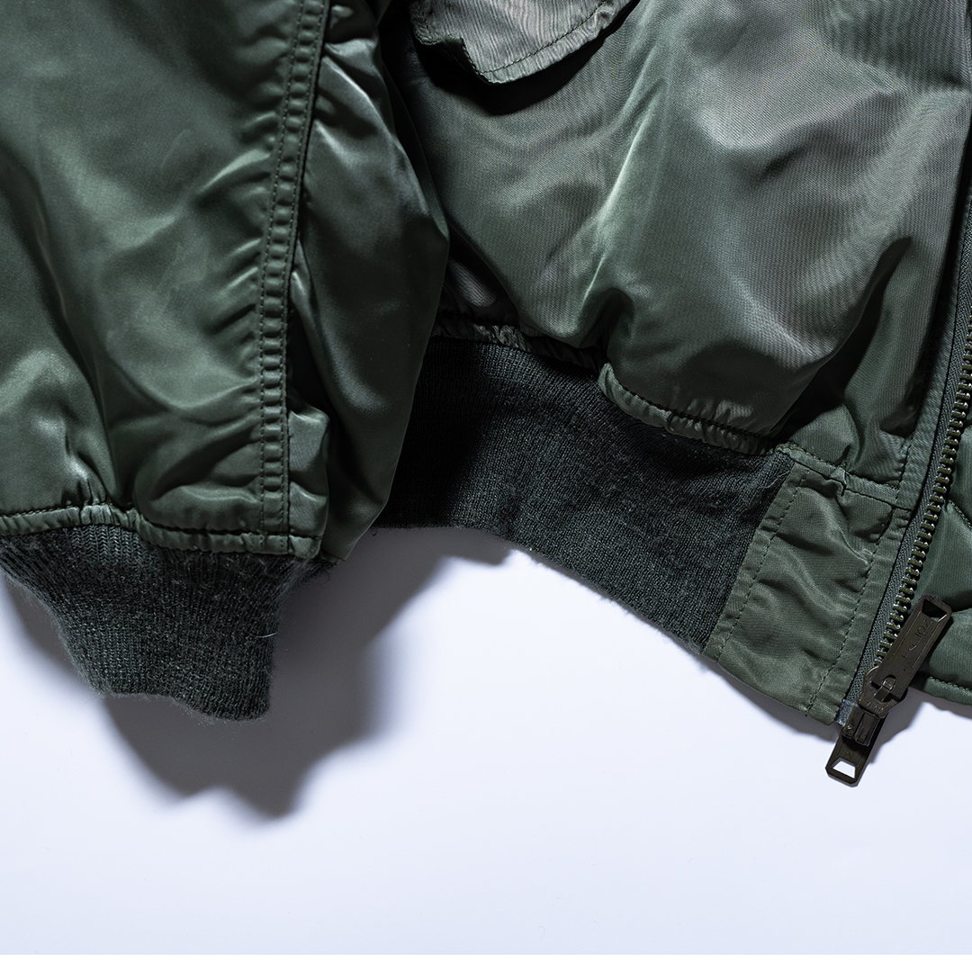 80s 90s MA-1 vintage old TALONジップ 短丈 ☆ALPHA アルファ 90s USA