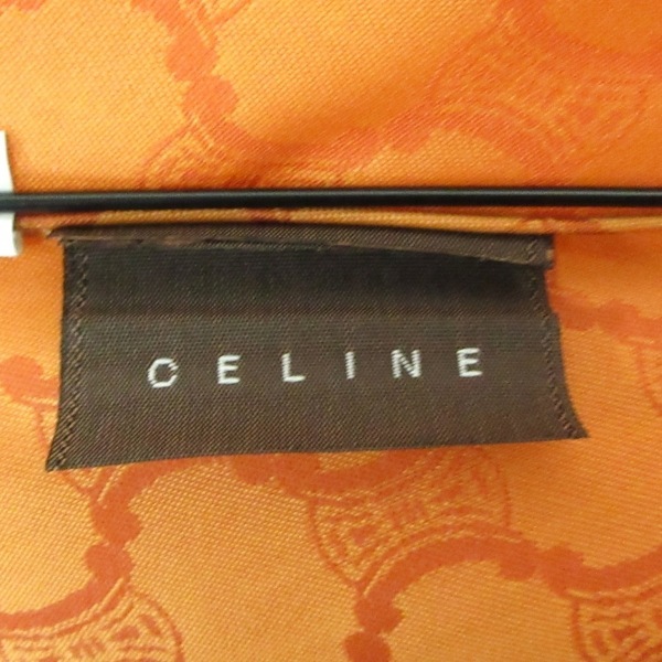 セリーヌ CELINE 折りたたみ傘 - 化学繊維 オレンジ マカダム柄 美品