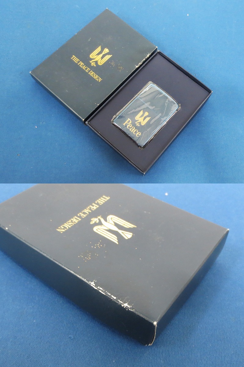 未使用☆Zippo THE PEACE DESIGN 2001年製 外箱付き ジッポー オイル 