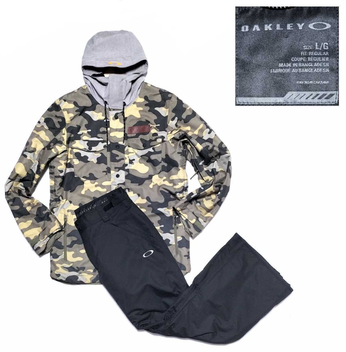OAKLEY オークリー スノーボードウェア/セットアップ 迷彩柄×黒 Lサイズ