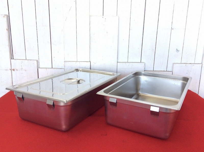 【SUGICO/スギコ/業務用ステンレス製ホテルパン/スーパーデラックスパン/2個/ステンレス製蓋・ホテルパンカバー/SK-1910C/1枚】