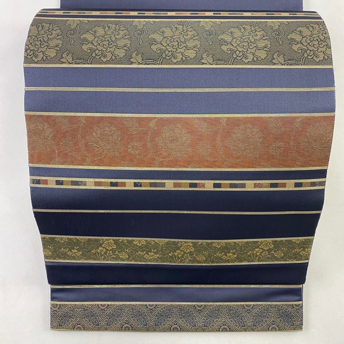 平和屋2□極上 中国三大刺繍 蘇州刺繍 袋帯 蜀江楽器花文 本金箔 引箔