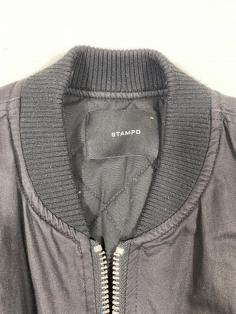 スタンプド STAMPD タイム アンド ワン ワールド ボンバー ジャケット MA-1 中綿キルティング ジップ 刺繍 サイズXS embroidery