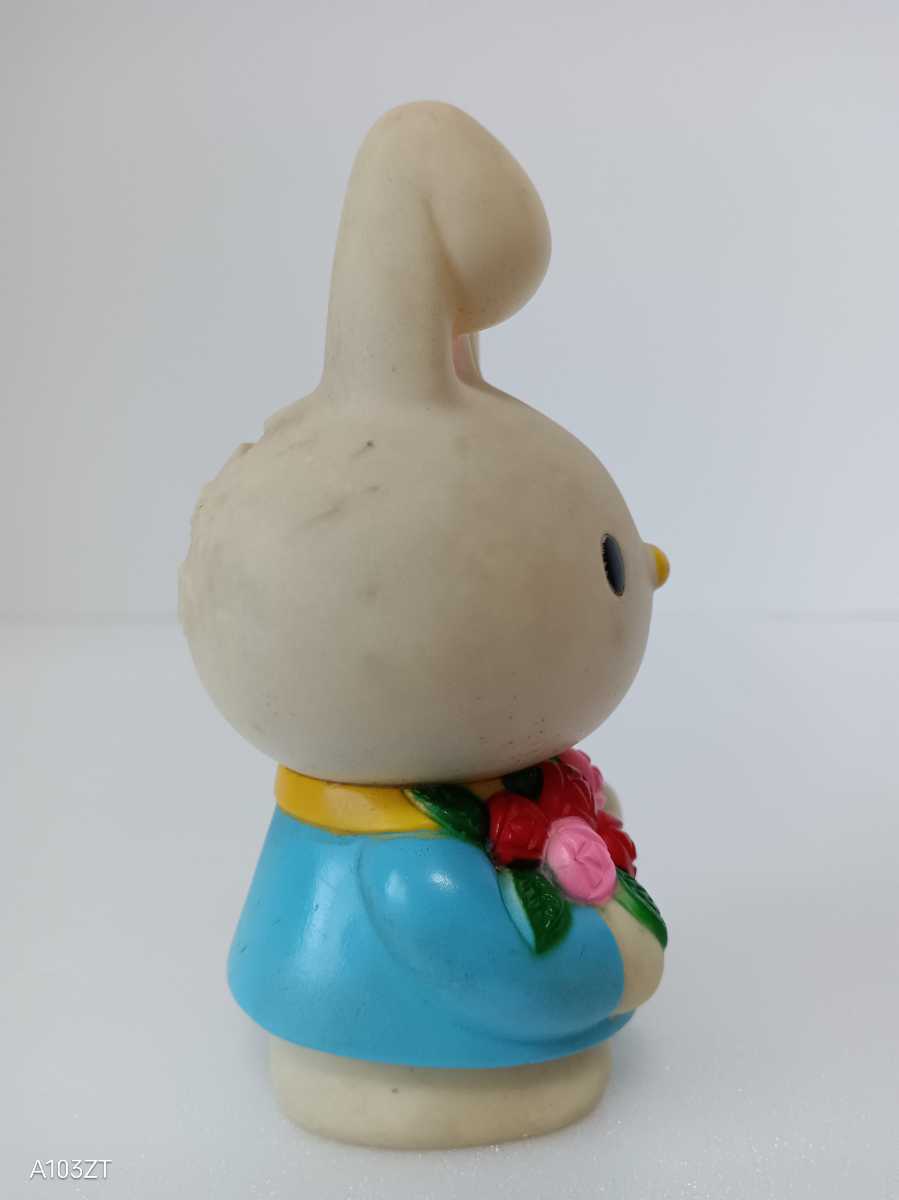 ①約11.5cm 千葉相互銀行 ちば相銀 しあわせミミちゃん ソフビ 貯金箱