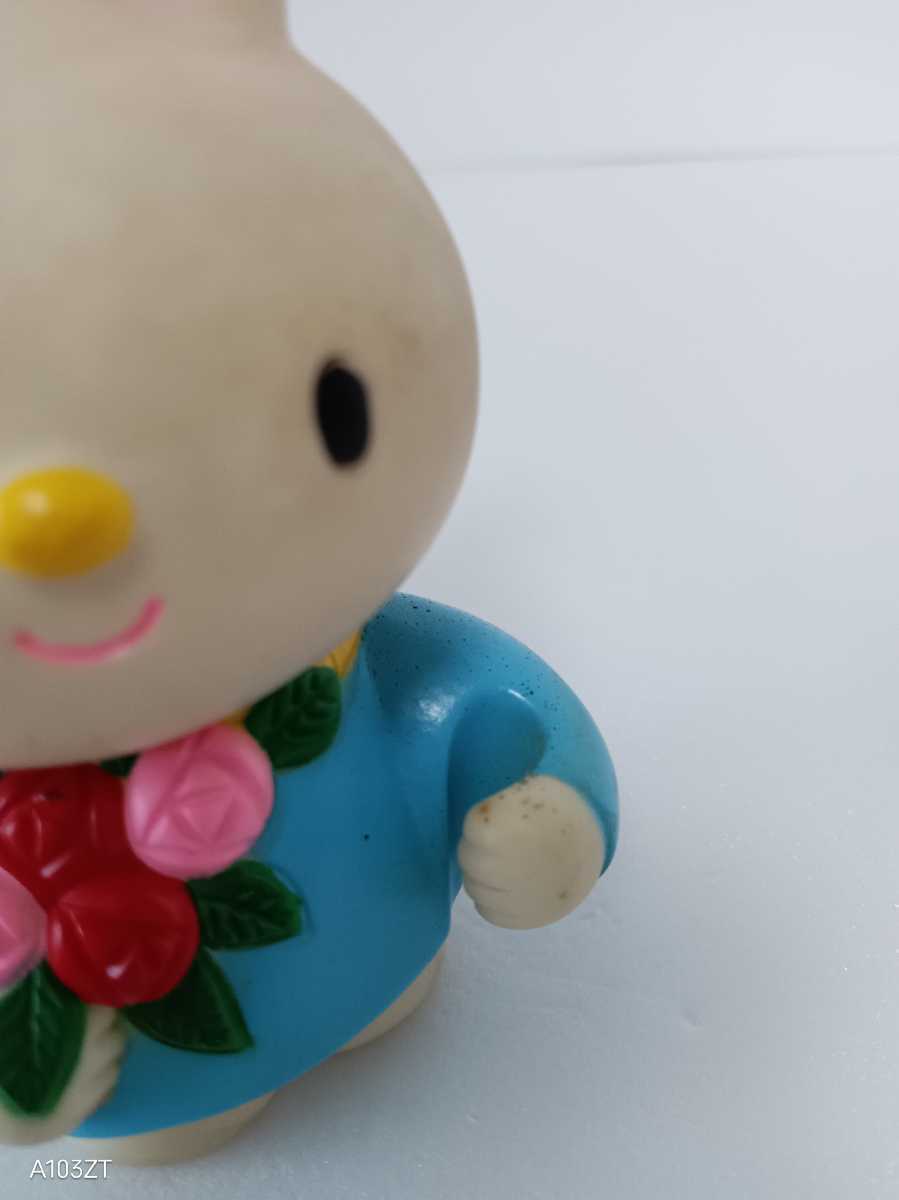①約11.5cm 千葉相互銀行 ちば相銀 しあわせミミちゃん ソフビ 貯金箱